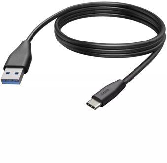 USB-Kabel, USB-A naar USB-C, 3 m Oplader Zwart