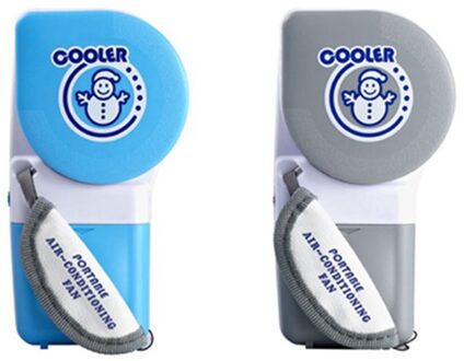 Usb Kleine Size Reizen Handheld Elektrische Ventilator Airconditioner Koeler Koelventilator Voor Zomer Bureau Tafel blauw