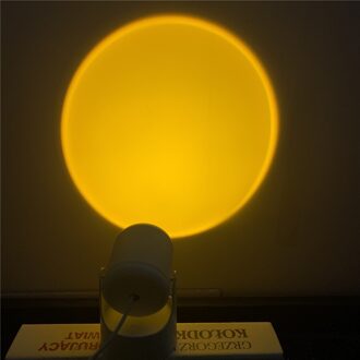 Usb Knop Zonsondergang Regenboog Nachtlampje Live-uitzending Achtergrond Spotlight Galaxy Projector Licht Slaapkamer Cafe Sfeer Lamp oranje