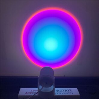 Usb Knop Zonsondergang Regenboog Nachtlampje Live-uitzending Achtergrond Spotlight Galaxy Projector Licht Slaapkamer Cafe Sfeer Lamp