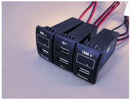 USB Lader Autolader USB Connector Voltage Display Temperatuur Audio Charger VOL. V TEM Voor Suzuki solio lader Audio