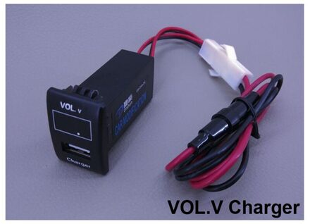 USB Lader Autolader USB Connector Voltage Display Temperatuur Audio Charger VOL. V TEM Voor Suzuki solio VOL.V lader