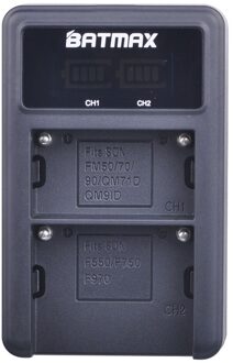 USB LED Dual Channel Quick Digitale Batterij Lader voor SONY F serie NP-F970 F750 F960 F550 FM500h FM50 FM70 FM90 QM71D QM91D