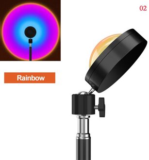 Usb Led Light Rainbow Zonsondergang Projectie 180 Graden Rotatie Rainbow Projectie Lamp Voor Thuis Party Woonkamer Slaapkamer Lampen 5600 k