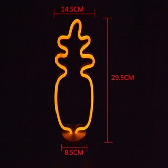 Usb Led Neon Light Lamp Xmas Party Bruiloft Decoratie Teken Nachtlampje Thuis Neon Cactus Tafellamp Voor kinderkamer accu ananas