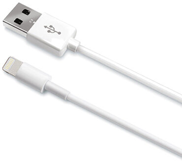USB-Lightning Kabel Slim Tip, Wit - Celly