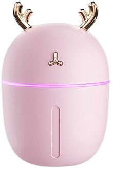 Usb Luchtbevochtiger Auto Huishouden Slaapkamer Kleine Mini Lucht Geur Zuivering Spuit Water Aanvullen Instrument Airconditioning Roze