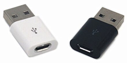 Usb Male Naar Micro Usb Female Naar Usb Male Otg Adapter Converter Data Lader Connector Voor Telefoon tablet Android zwart 1stk