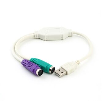 Usb Male Naar PS2 Vrouwelijke Kabel Adapter Converter Voor Toetsenbord Muis Plug En Play Ondersteuning Twee PS2 Toetsenbord Of twee PS2 Muis
