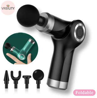 USB Massager Gun Mini Foldable Electric Body Muscle Deep Fascia Massager Muscle Pain Relaxation For Athletes Fitness Massageador
