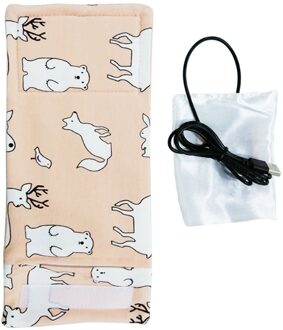 Usb Melk Water Warmer Reizen Wandelwagen Geïsoleerde Tas Baby Verpleging Fles Heater Praktische Draagbare polair beer