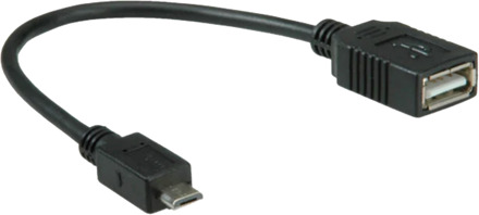 USB Micro B naar USB-A OTG adapter M/F