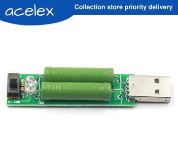 USB mini discharge load resistor 2A/1A With switch 1A Green led, 2A Red led
