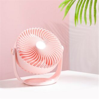 USB Mini Fan 7 inch 2000mAh Batterij Oplaadbare Desktop Fan 360 Graden Aanpassing Air Cooling Fans Draagbare Ventilator voor Thuis Roze