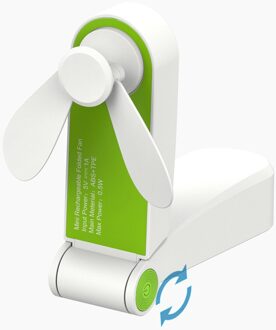 Usb Mini Fold Fan Electric Portable Hold Small Air Cooler Originality Charging Household Electrical Appliances Desktop Ventilado 1 stk groen