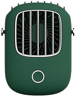 Usb Mini Handheld Cooling Opknoping Hals Kleine Ventilator Luie Sport Draagbare Ventilator groen