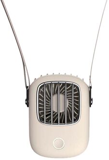Usb Mini Handheld Cooling Opknoping Hals Kleine Ventilator Luie Sport Draagbare Ventilator wit