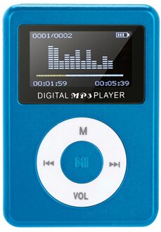 Usb Mini MP3 Speler Lcd-scherm Ondersteuning 32Gb Micro Sd Tf Card Blauw