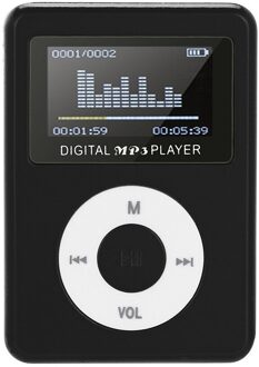 Usb Mini MP3 Speler Lcd-scherm Ondersteuning 32Gb Micro Sd Tf Card zwart