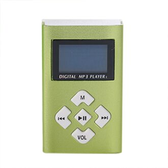 USB Mini MP3 Speler Lcd-scherm Ondersteuning 8GB Micro SD TF Card 7.2 groen