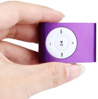Usb Mini MP3 Speler Ondersteuning 32 Gb Micro Sd Tf Card Met Hoofdtelefoon Micro Tf Card Headset Media Gratis paars