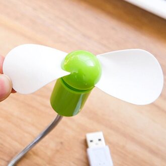 Usb Mini Vouw Kan Voeg Water Fans Draagbare Houden Kleine Fans Originaliteit Kleine Elektrische Huishoudelijke Apparaten Desktop Elektrische Ventilator groen 1stk