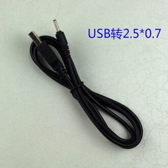 Usb naar 2.5*0.7 ronde mond dikke lijn oplaadkabel koper