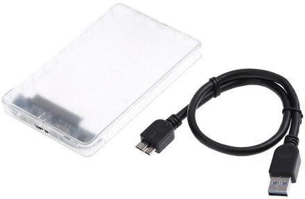 Usb Naar Sata Hdd Case Clear 2.5 Inch USB3.0 Naar Sata 3.0 Tool Gratis 5 Gbps Ondersteuning 3 Tb Uasp protocol Harde Schijf Behuizing Geschenkdoos