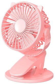 Usb Oplaadbare Clip Desktop/Tafel Fan A0NE Roze