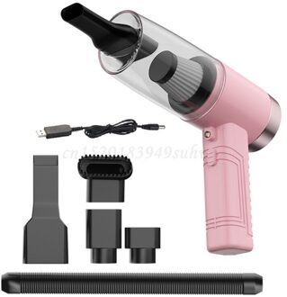 Usb Oplaadbare Desk Snoerloze Stofzuiger Voor Piano Computer Auto Home Office Roze