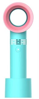 Usb Oplaadbare Draagbare Bladeless Fan Handheld Mini Koeler Geen Blad Handy Fan Met 3 Ventilator Snelheid Niveau Led Indicator Blauw