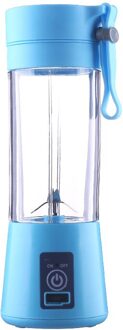 Usb Oplaadbare Draagbare Blender Mini Juicer Multifunctionele Usb Opladen Sap Cup Fruit Elektrische Sap Mengbeker Blauw