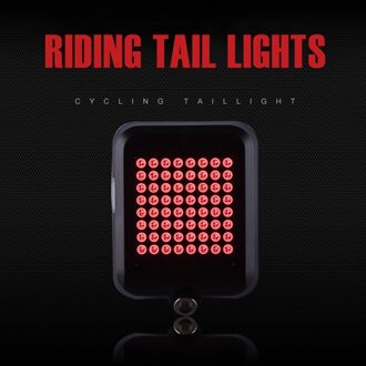 Usb Oplaadbare Fiets Achterlicht, 80 Lumen 64 Led Licht Kralen Fiets Richtingaanwijzers Met Intelligente Sensor Brake Turn Teken