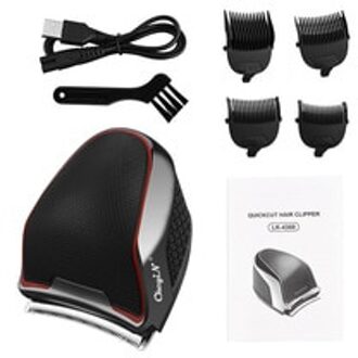 Usb Oplaadbare Kapper Elektrische Baard Trimmer Rvs Blade Clipper Twee Snelheden Mannen Machine Hair Cut Met 4 Kammen