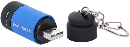 USB Oplaadbare LED Zaklamp Mini Outdoor Lichte Draagbare en Lichtgewicht Lamp Blauw