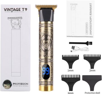 Usb Oplaadbare Tondeuse Lcd Display Tondeuse Kapper Haar Snijmachine Baard Trimmer Voor Mannen Kapsel Styling Tool LCD Bull Demon