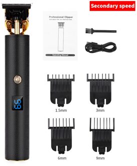 Usb Oplaadbare Tondeuse Lcd Display Tondeuse Kapper Haar Snijmachine Baard Trimmer Voor Mannen Kapsel Styling Tool LCD rooster geen doos