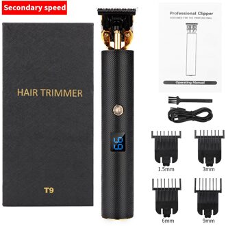 Usb Oplaadbare Tondeuse Lcd Display Tondeuse Kapper Haar Snijmachine Baard Trimmer Voor Mannen Kapsel Styling Tool LCD rooster met doos
