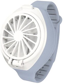 Usb Oplaadbare Ventilator Met Comfortabele Polsband Draagbare Mini Fan Horloge-Vormige Ventilator Controle Voor Binnenshuis Of Buitenshuis Reizen Grijs