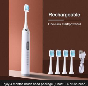 Usb Oplaadbare Volwassen Kinderen Elektrische Tandenborstel Ultrasone Automatische Elektrische Tandenborstel Waterdicht Tanden Cleaning Tools TSLM1 01