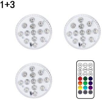 Usb Oplaadbare Zwembad Licht Rgb Led Dompelpompen Nachtlampje Met Zuignap Rf Controle Outdoor Tuin Onderwater Lamp 1 controleur 3 licht