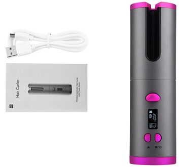 Usb Opladen Draadloze Haar Krultang Automatische Roterende Curling Iron Hair Wand Krulspelden Met Lcd Temperatuur Auto Shut-Off Haar ijzer