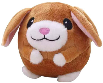 Usb Opladen Lange Oor Hamster Springen Bal Zal Zingen Opname Puzzel Elektrische Knuffel Helpen Baby Leren Praten