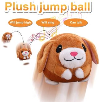Usb Opladen Lange Oor Hamster Springen Bal Zal Zingen Opname Puzzel Elektrische Knuffel Helpen Baby Leren Praten