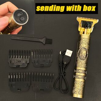 Usb Opladen T9 0Mm Lcd Elektrische Tondeuse Trimmer Professionele Mannen Kapper Staal Haar Snijkop Led Cordless scheerapparaat Indian