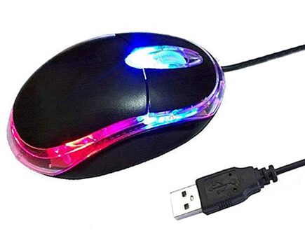 ! USB Optical Scroll Wheel Muizen Blauw Rood LED verlichting USB 2.0 & 1.1 Draadloze Optische Muis Voor PC Laptop
