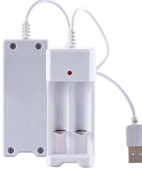 Usb Plug Batterij Oplader Wit 2 Slots Ac 110V 220V Dual Voor Aa/Aaa Opladen 3.7V Oplaadbare Li-Ion