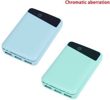 Usb-poorten Power Bank Diy 3X18650 Batterij Oplader Externe Box Voor Mobiele Telefoons 4 Kleuren 5V1A blauw