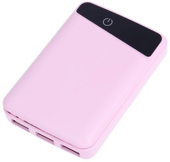 Usb-poorten Power Bank Diy 3X18650 Batterij Oplader Externe Box Voor Mobiele Telefoons 4 Kleuren 5V1A roze