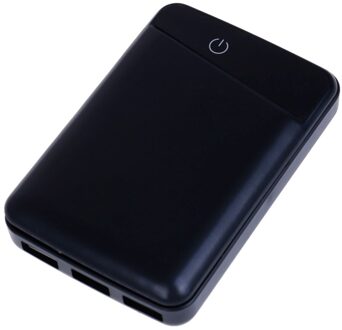 Usb-poorten Power Bank Diy 3X18650 Batterij Oplader Externe Box Voor Mobiele Telefoons 4 Kleuren 5V1A zwart